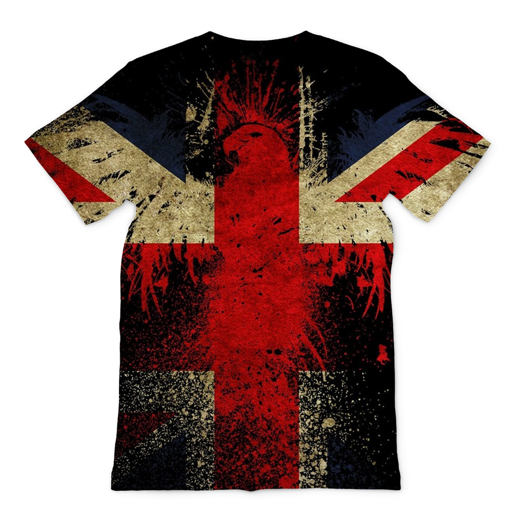 Union Jack RAF Eagle Premium Sublimation Adult T-Shirt - Back side