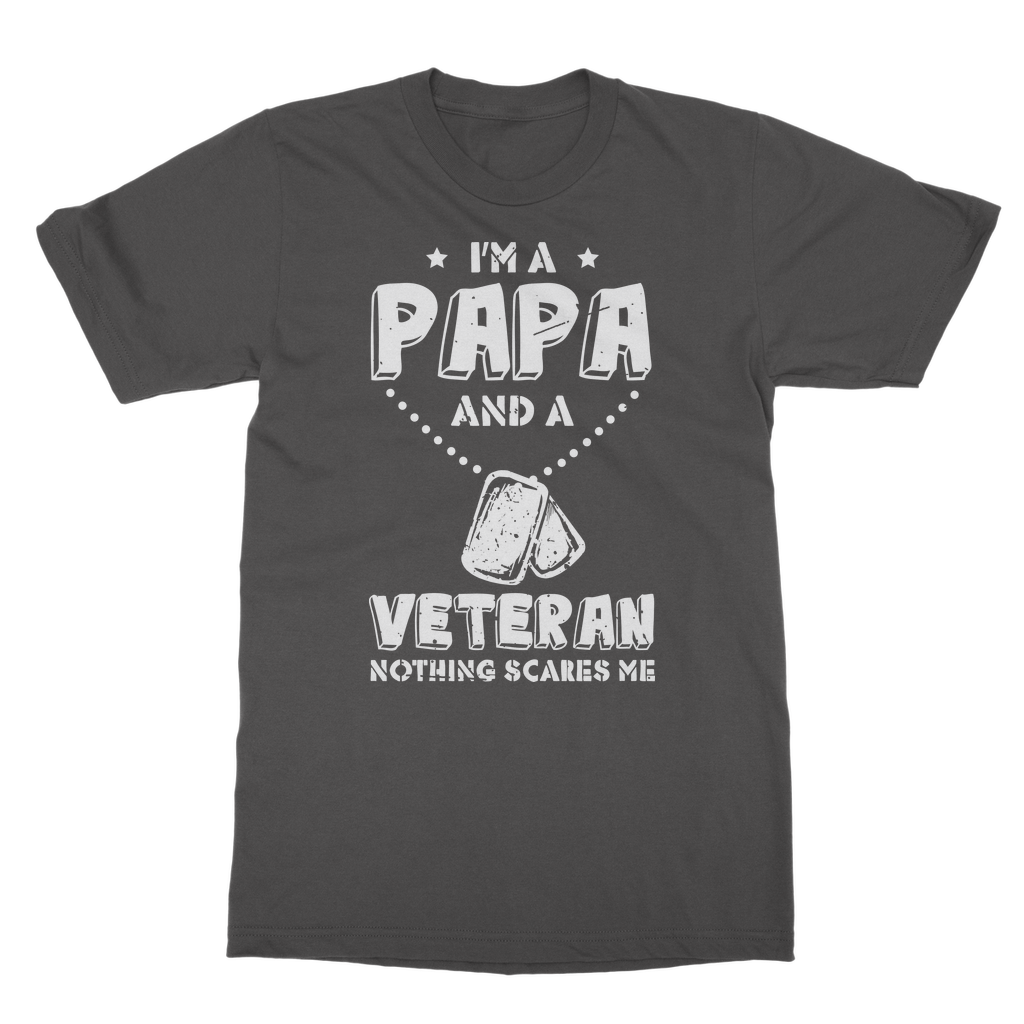 I'm a Papa & a Veteran - Nothing Scares Me Classic Adult T-Shirt
