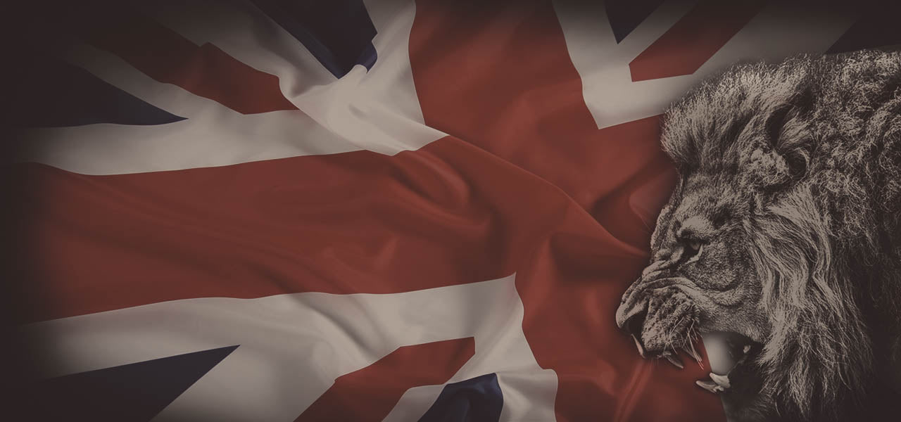 Lion with on the British Flag