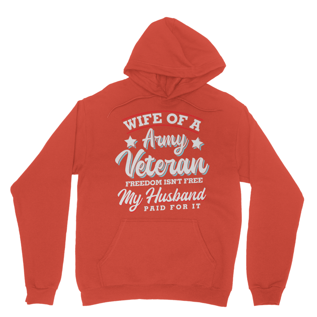 Wife of a Army Veteran Classic Adult Hoodie
