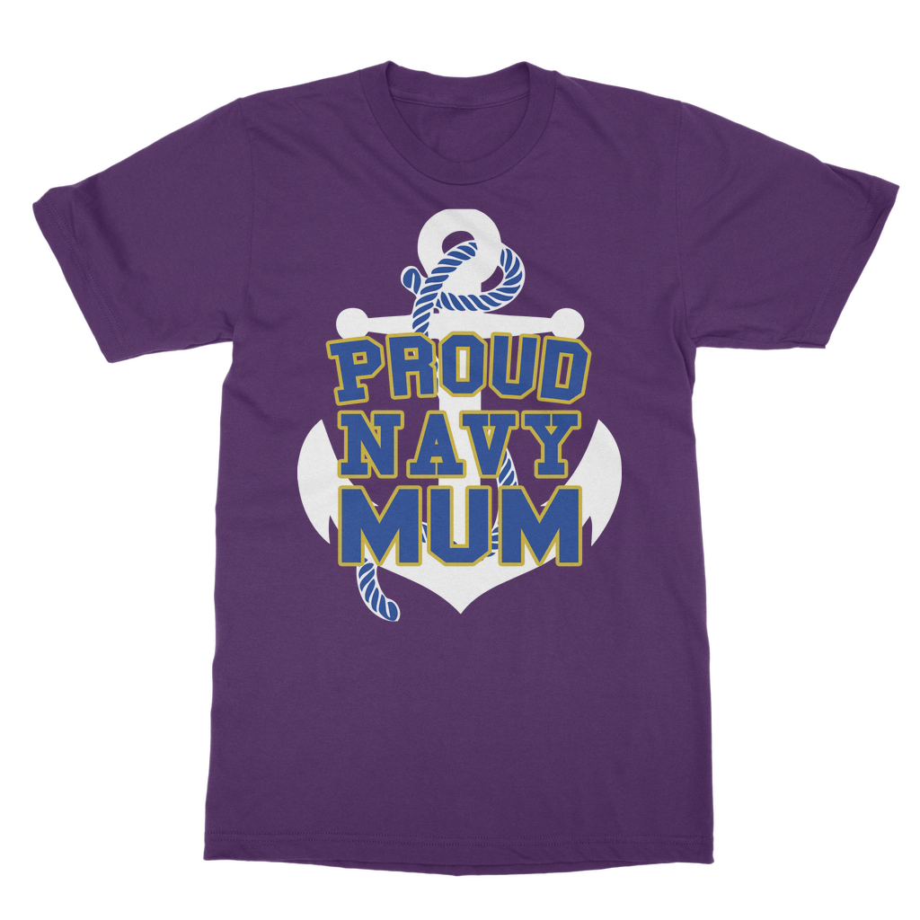 Proud Navy Mum Classic Adult T-Shirt