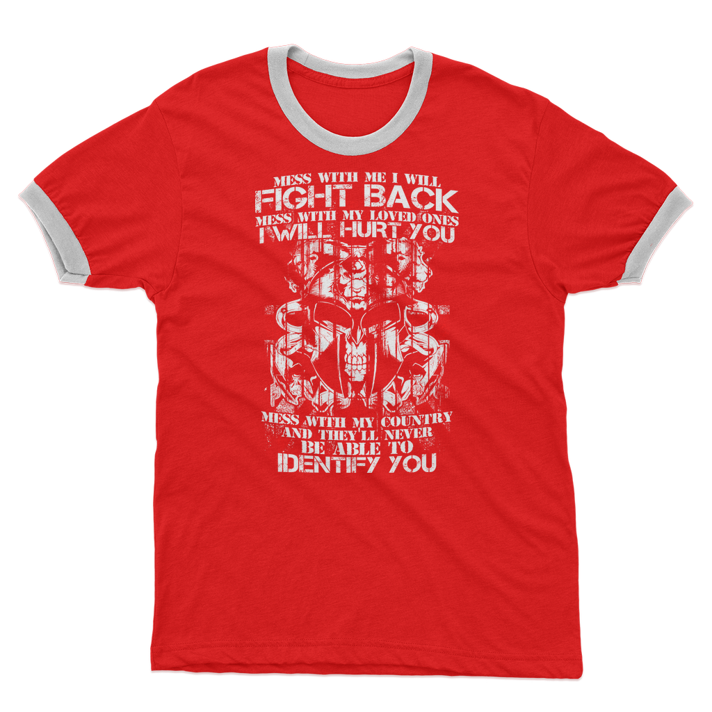 Don't Mess With My Country Adult Ringer T-Shirt