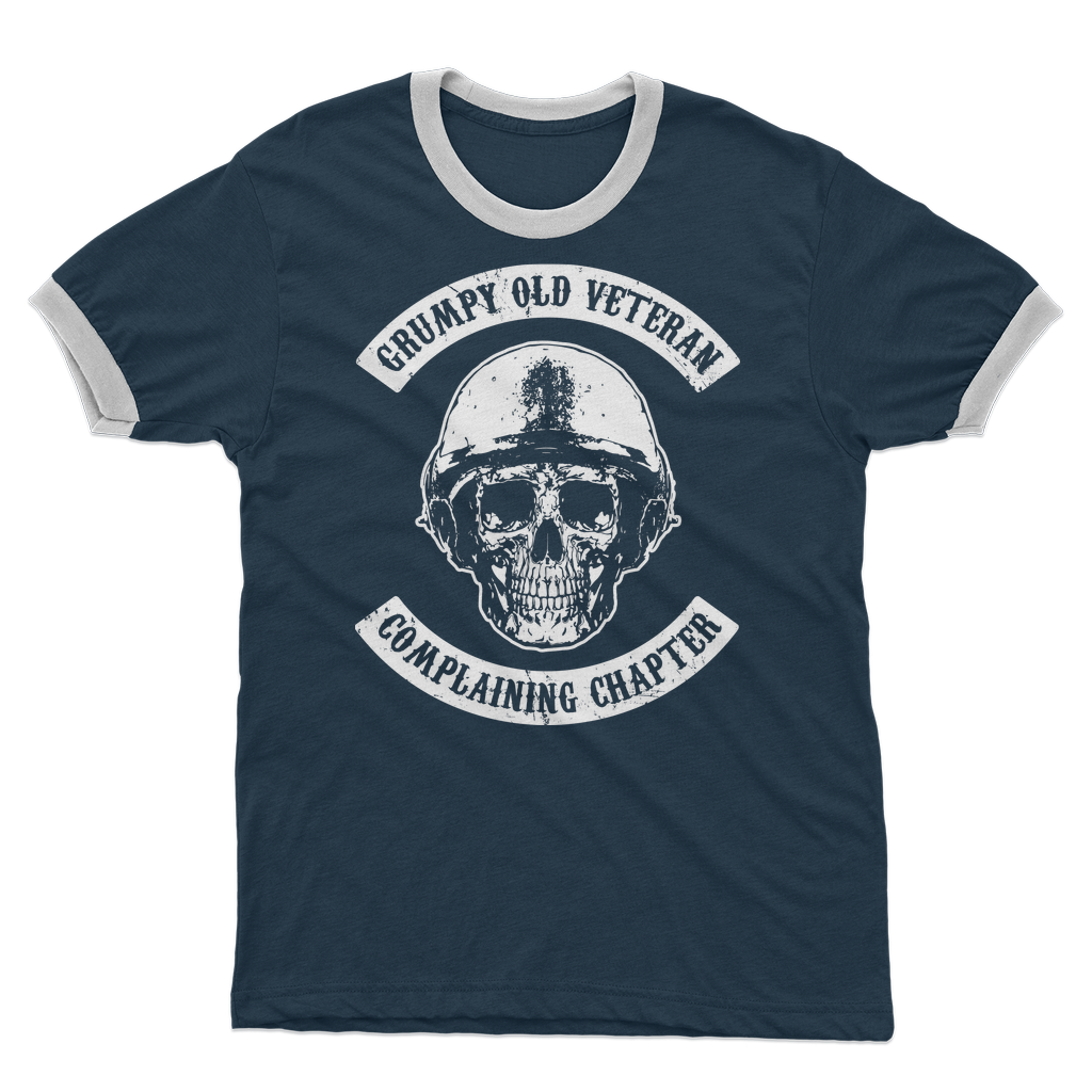Grumpy Old Veteran - Complaining Chapter Adult Ringer T-Shirt