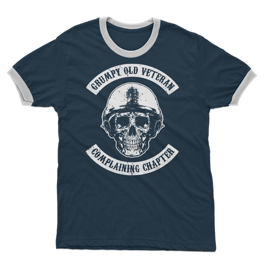 Grumpy Old Veteran - Complaining Chapter Adult Ringer T-Shirt