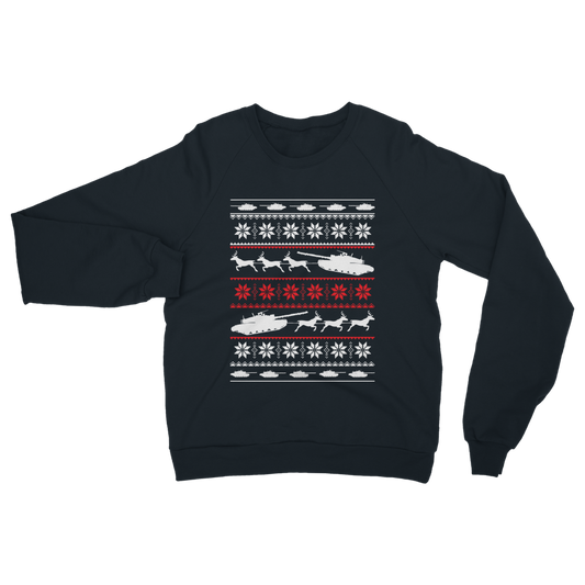 Army Sleigh Tank Christmas Classic Adult Sweatshirt