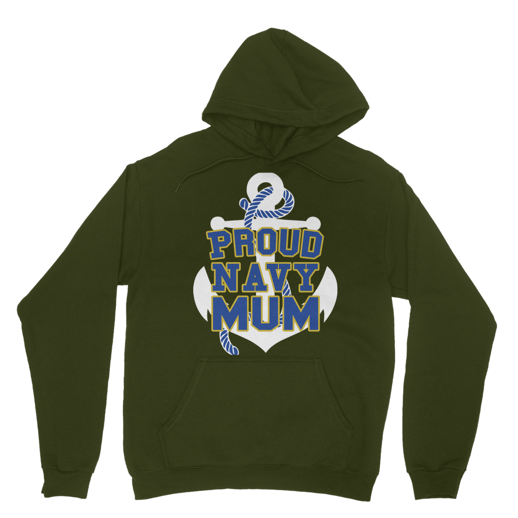 Proud Navy Mum Classic Adult Hoodie