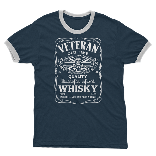 Veteran Whisky Adult Ringer T-Shirt