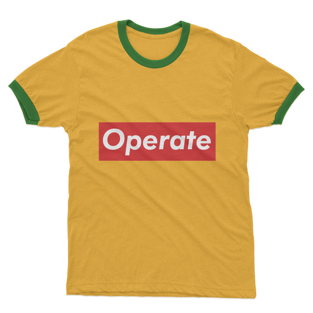 Operate Adult Ringer T-Shirt