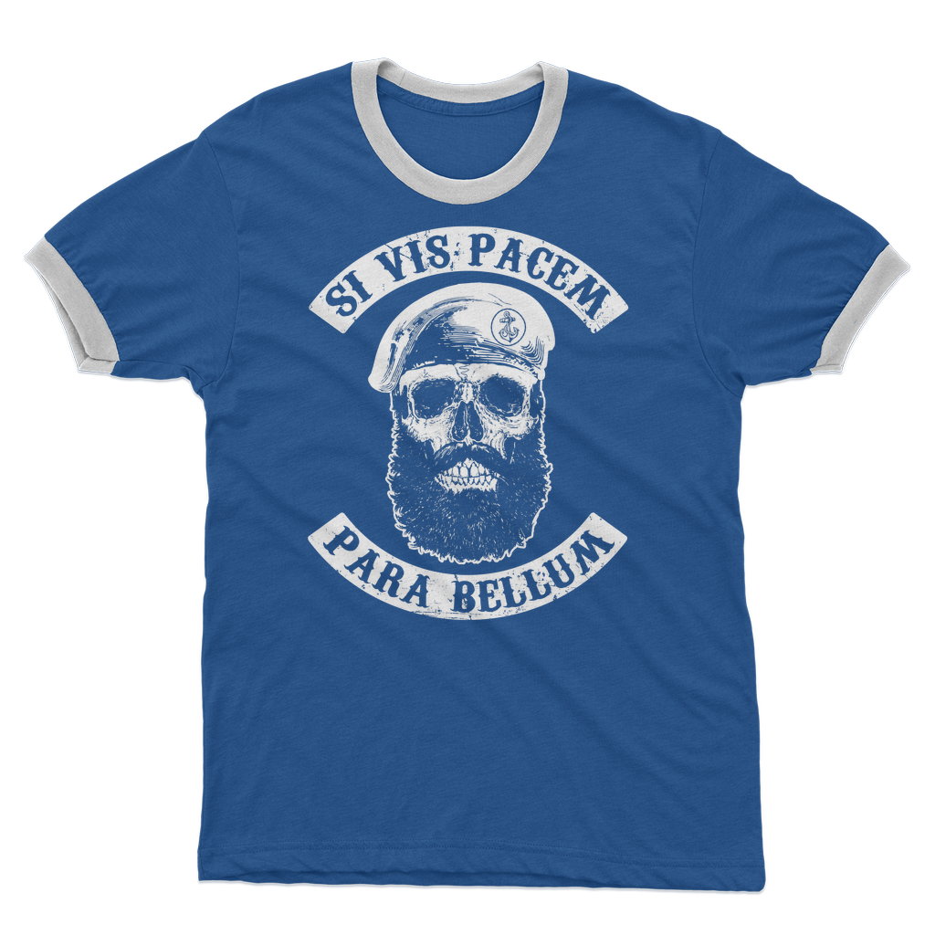 Si Vis Pacem Para Bellum Adult Ringer T-Shirt