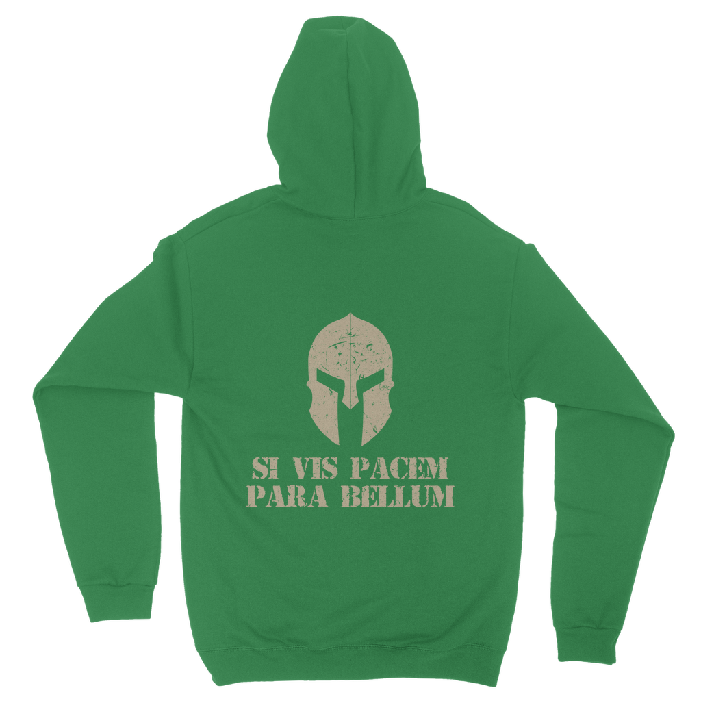Spartan x Si Vis Pacem Para Bellum (Back print) Classic Adult Hoodie