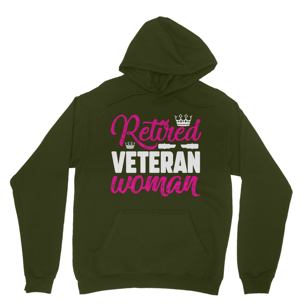 Retired Veteran Women Classic Adult Hoodie