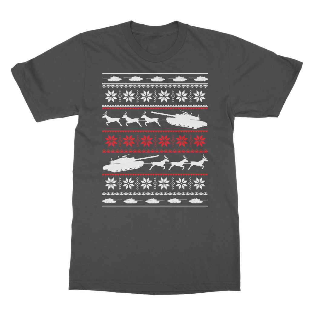 Army Sleigh Tank Christmas Classic Adult T-Shirt