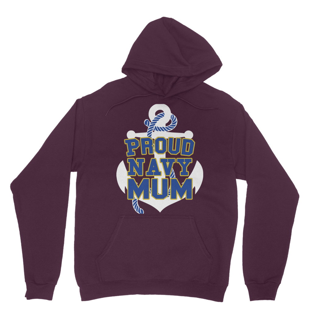 Proud Navy Mum Classic Adult Hoodie