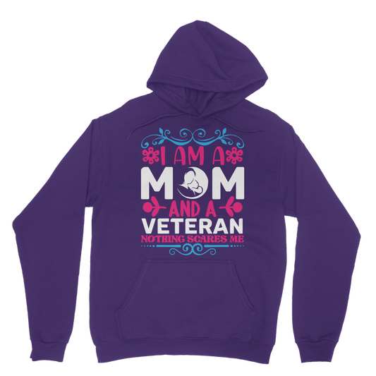 Mom and a Veteran - Nothing Scares Me Classic Adult Hoodie
