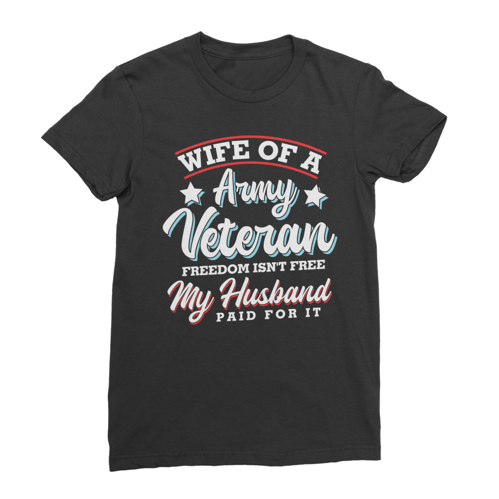 Wife of a Army Veteran Premium Jersey Women's T-Shirt