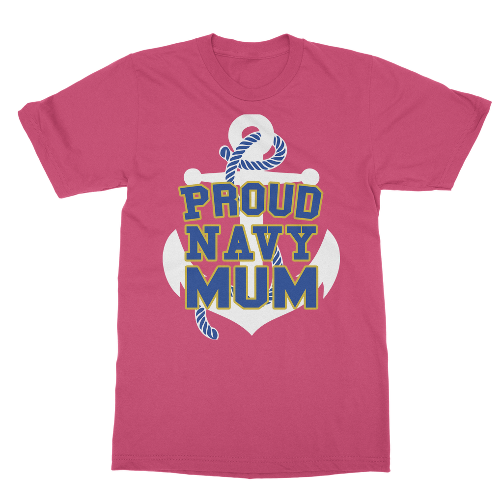 Proud Navy Mum Classic Adult T-Shirt