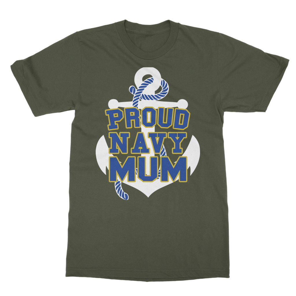 Proud Navy Mum Classic Adult T-Shirt