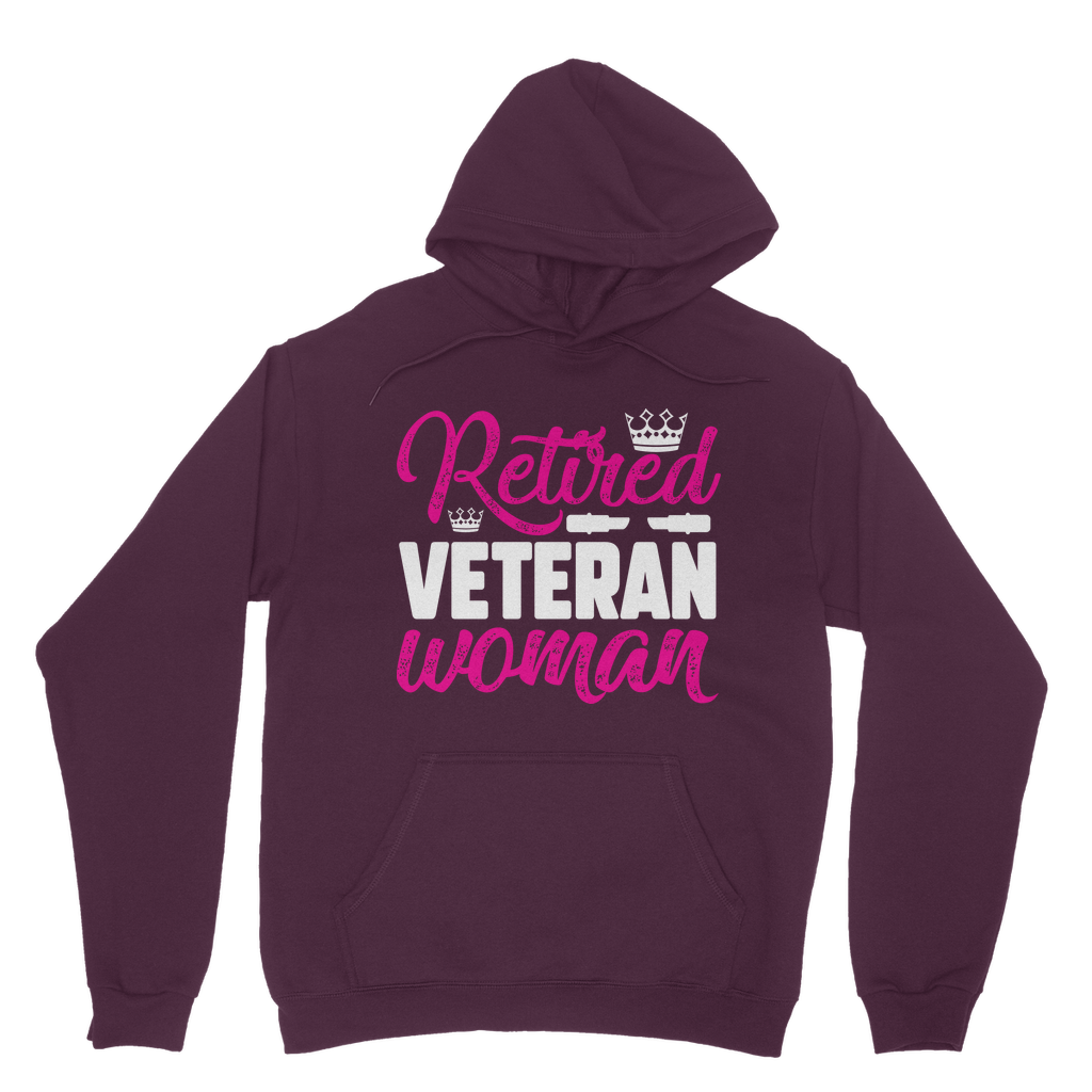 Retired Veteran Women Classic Adult Hoodie