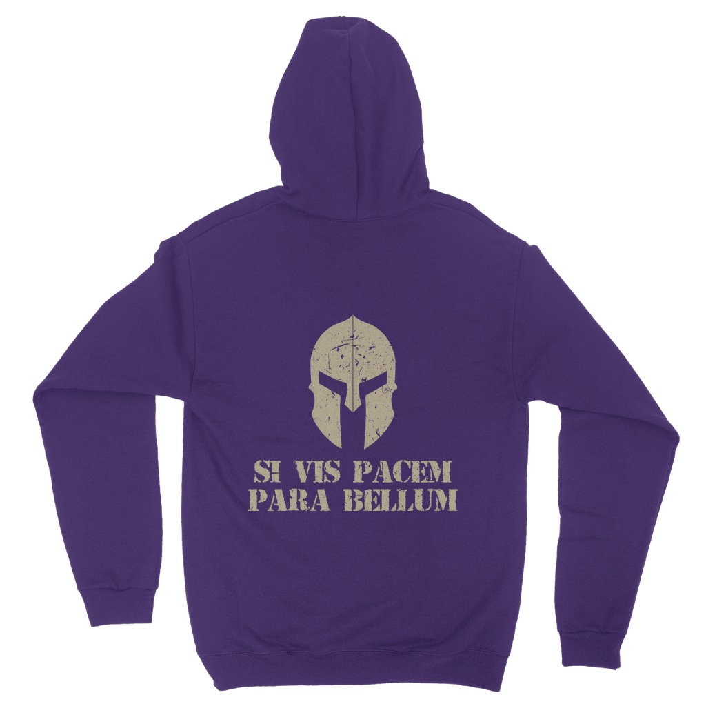 Spartan x Si Vis Pacem Para Bellum (Back print) Classic Adult Hoodie
