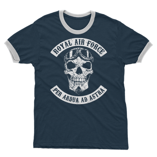 RAF - Per Ardua Ad Astra Adult Ringer T-Shirt