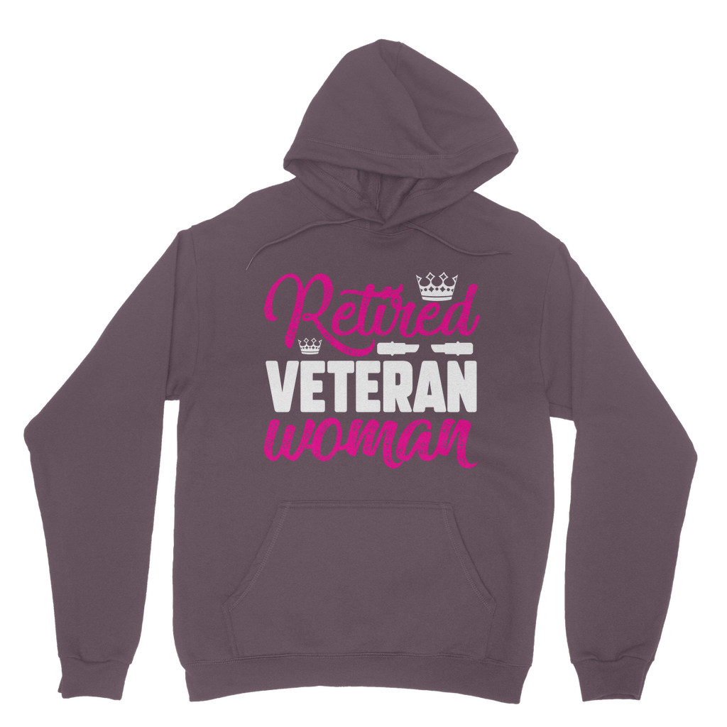 Retired Veteran Women Classic Adult Hoodie