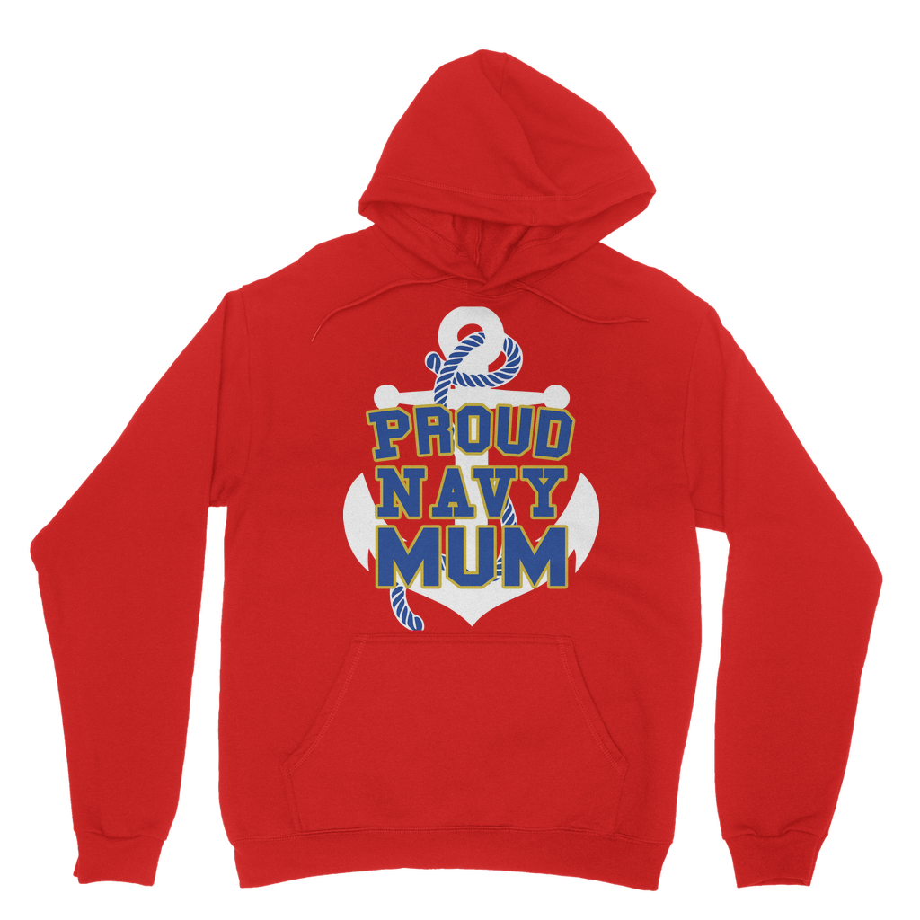 Proud Navy Mum Classic Adult Hoodie