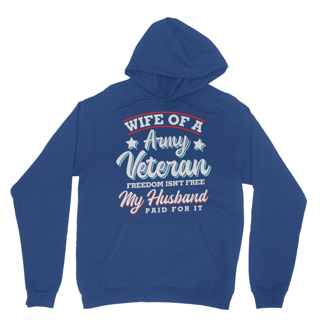 Wife of a Army Veteran Classic Adult Hoodie