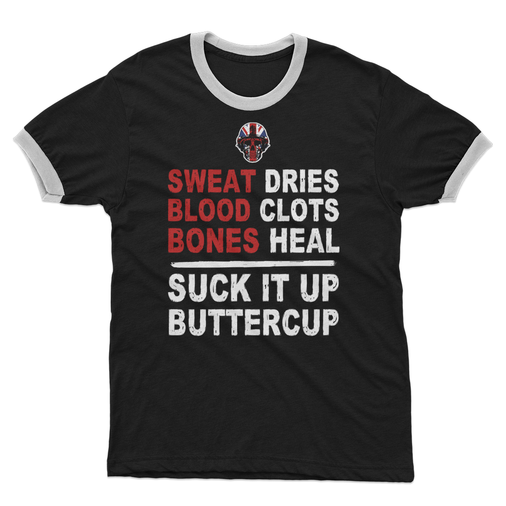 Suck It Up Buttercup Adult Ringer T-Shirt