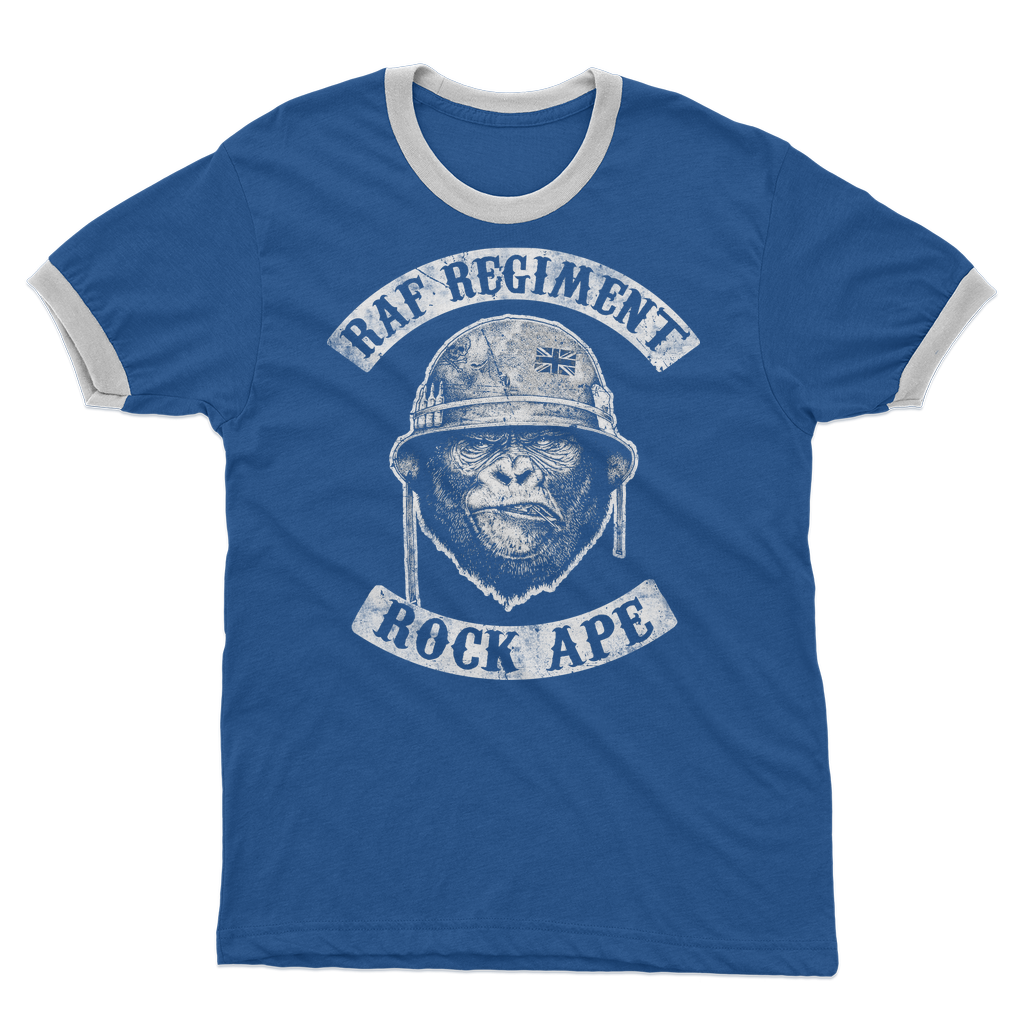 RAF Regiment - Rock Ape Adult Ringer T-Shirt