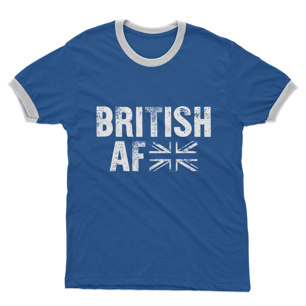 British AF Adult Ringer T-Shirt