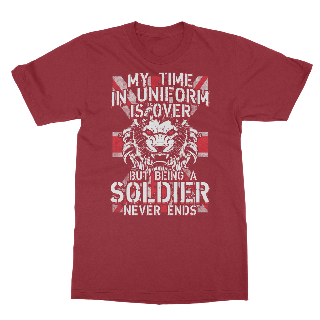 Being A Soldier Never Ends Classic Adult T-Shirt