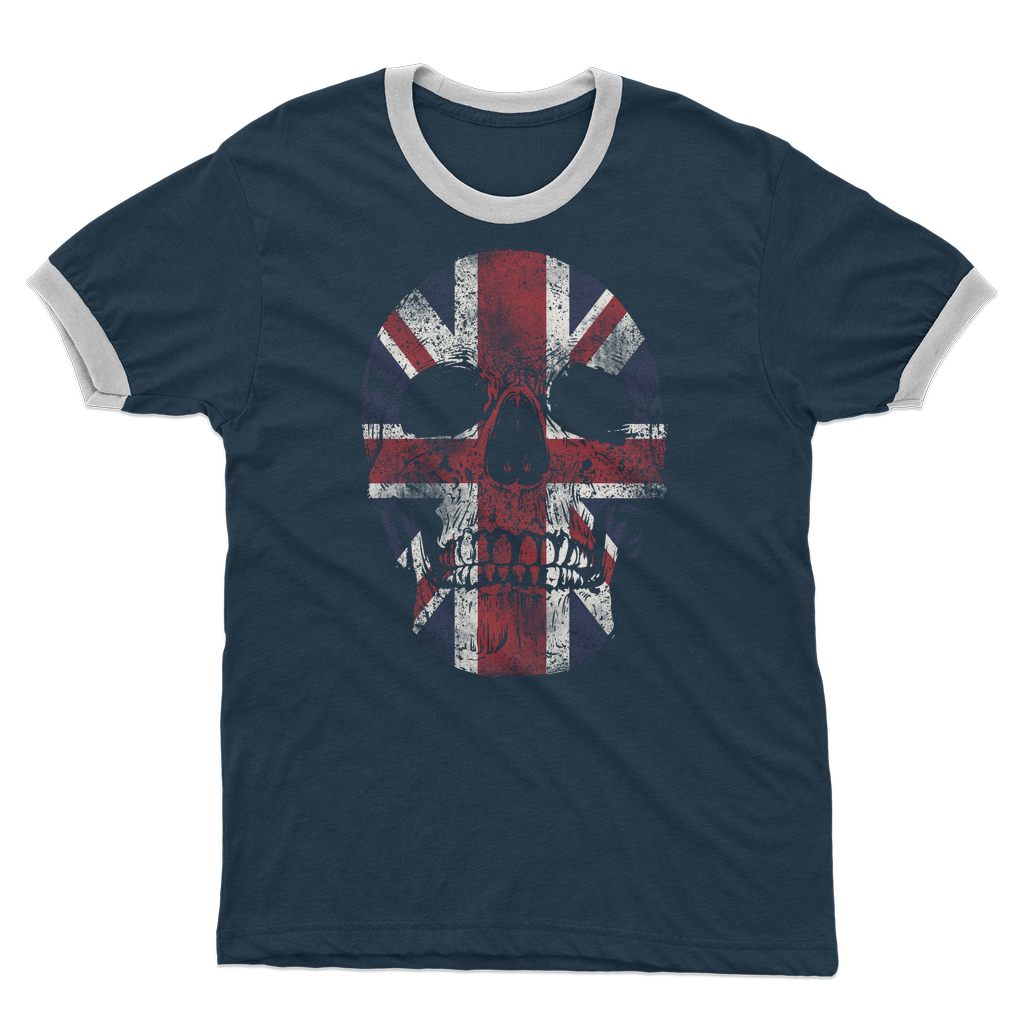 British Skull Adult Ringer T-Shirt
