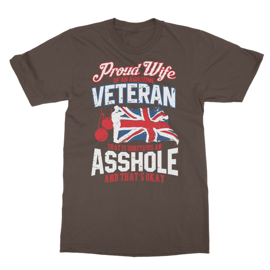 Proud Wife Of An Awesome Veteran Classic Adult T-Shirt