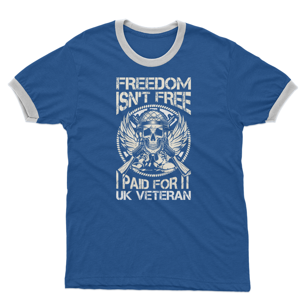 Freedom Isn't Free I Paid for It Adult Ringer T-Shirt