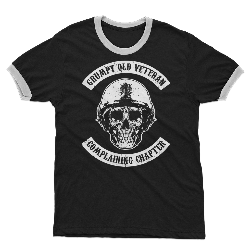 Grumpy Old Veteran - Complaining Chapter Adult Ringer T-Shirt