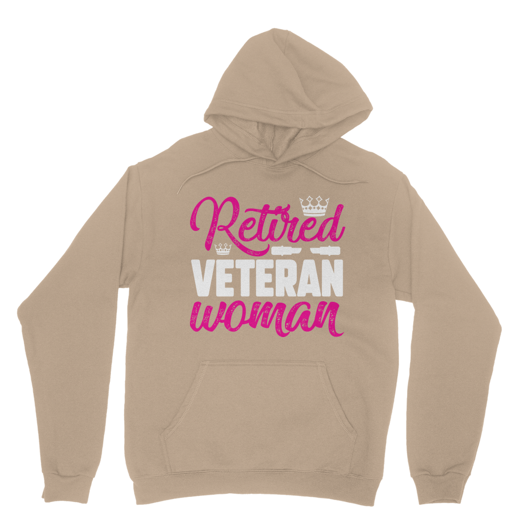 Retired Veteran Women Classic Adult Hoodie
