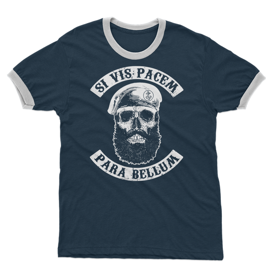 Si Vis Pacem Para Bellum Adult Ringer T-Shirt