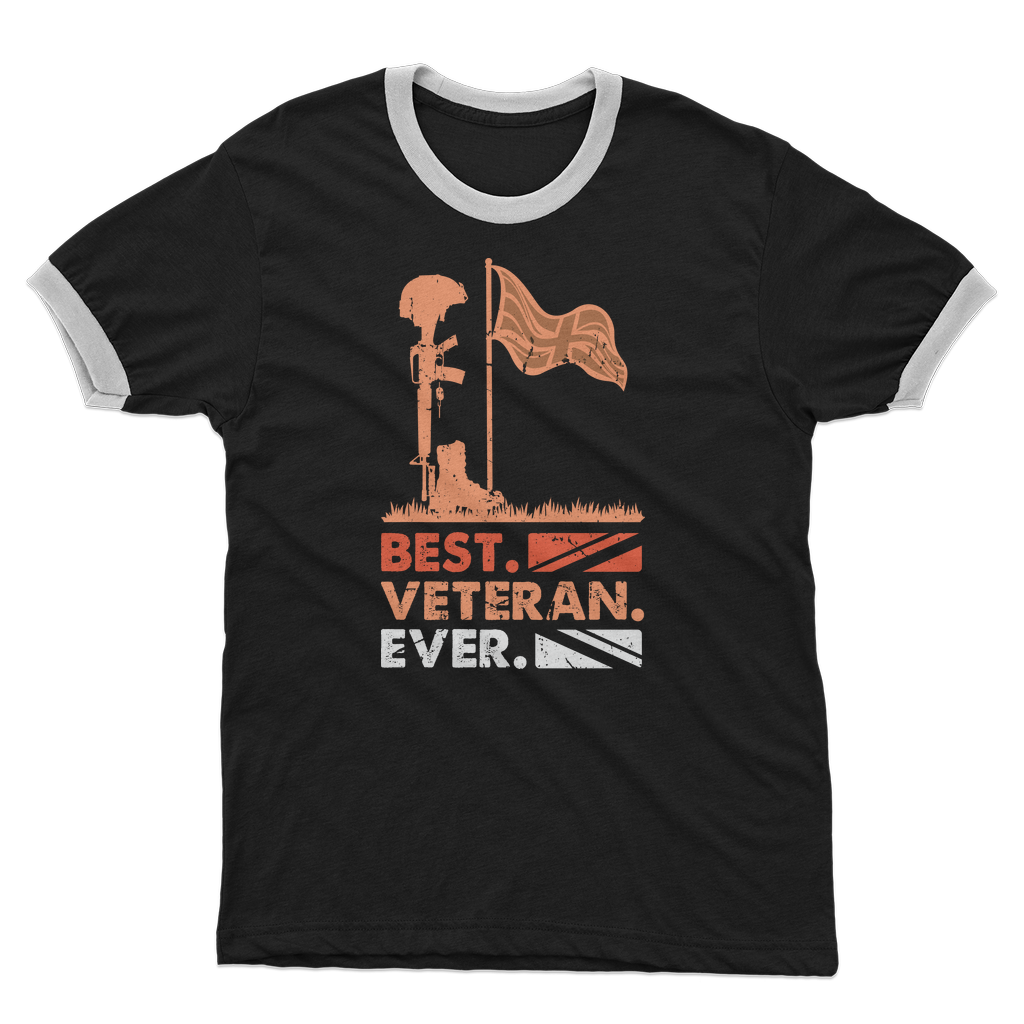 Best. Veteran. Ever. Adult Ringer T-Shirt