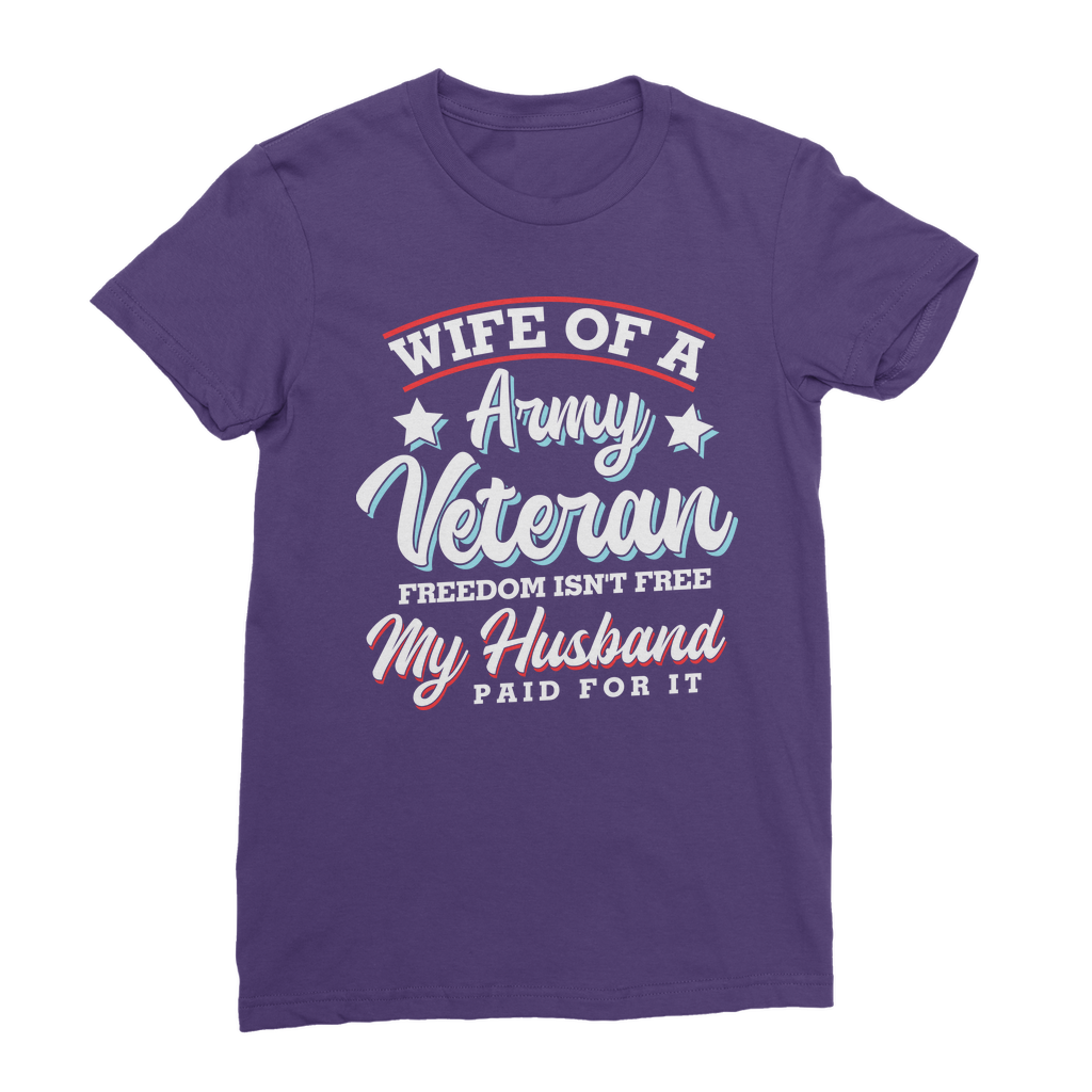 Wife of a Army Veteran Premium Jersey Women's T-Shirt