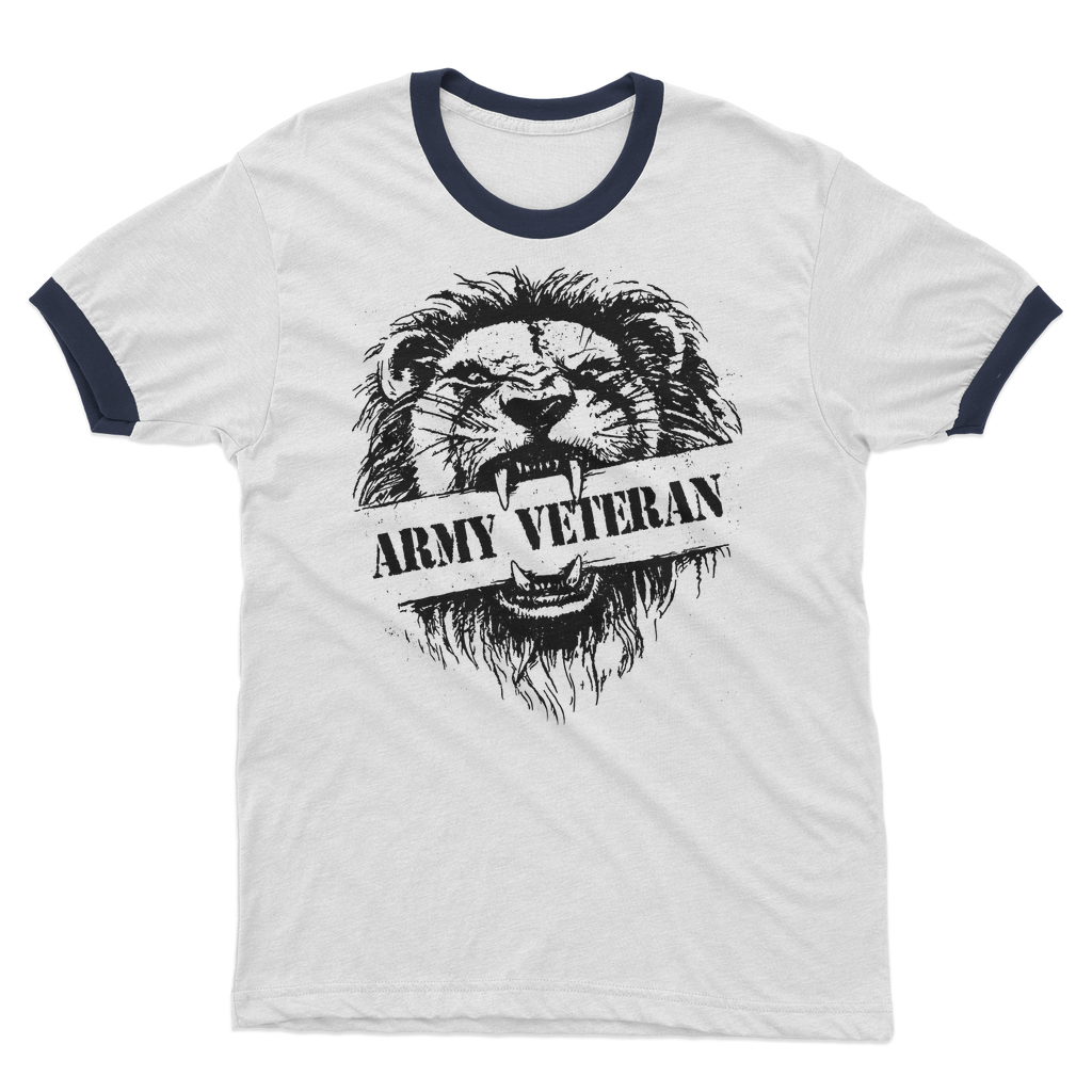 Army Veteran x British Lion Adult Ringer T-Shirt