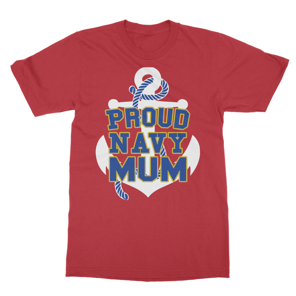 Proud Navy Mum Classic Adult T-Shirt