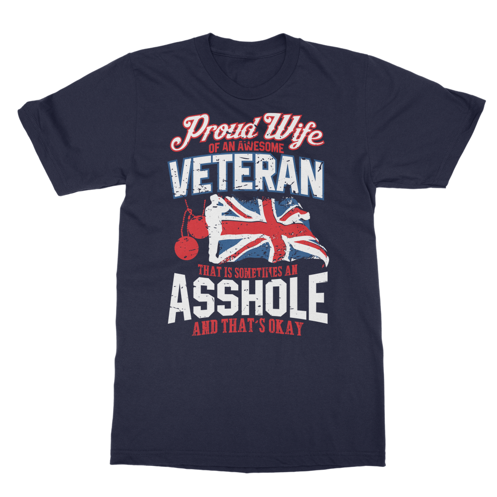 Proud Wife Of An Awesome Veteran Classic Adult T-Shirt