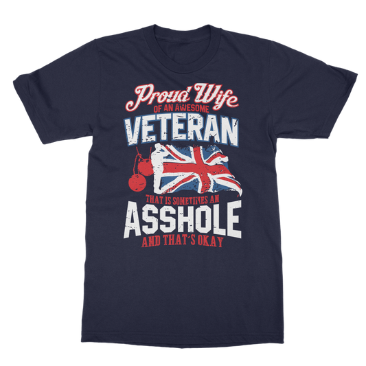 Proud Wife Of An Awesome Veteran Classic Adult T-Shirt