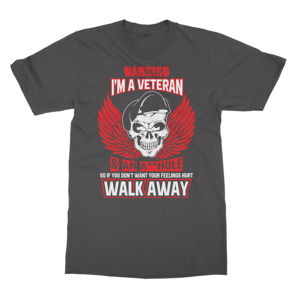 Warning - I'm A Veteran Classic Adult T-Shirt