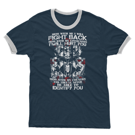 Don't Mess With My Country Adult Ringer T-Shirt