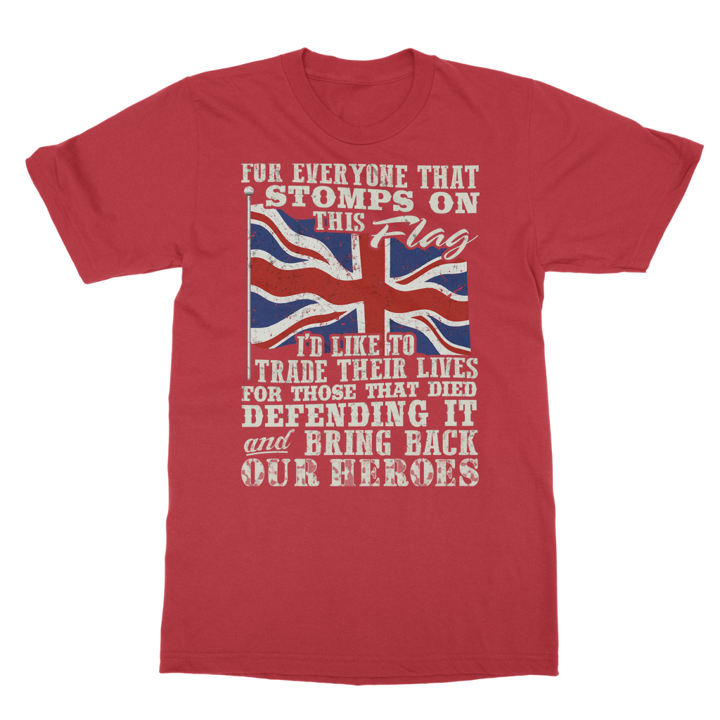 Don't Stomp On This Flag Classic Adult T-Shirt