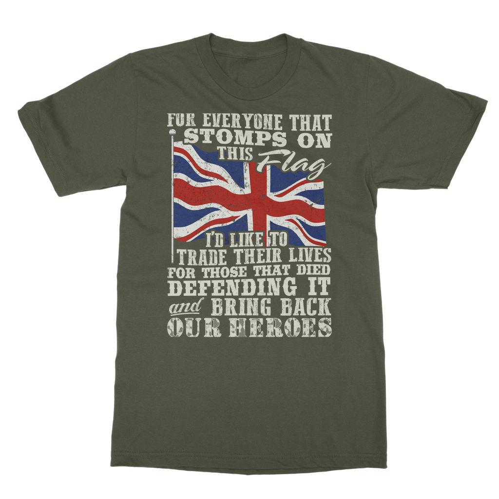 Don't Stomp On This Flag Classic Adult T-Shirt