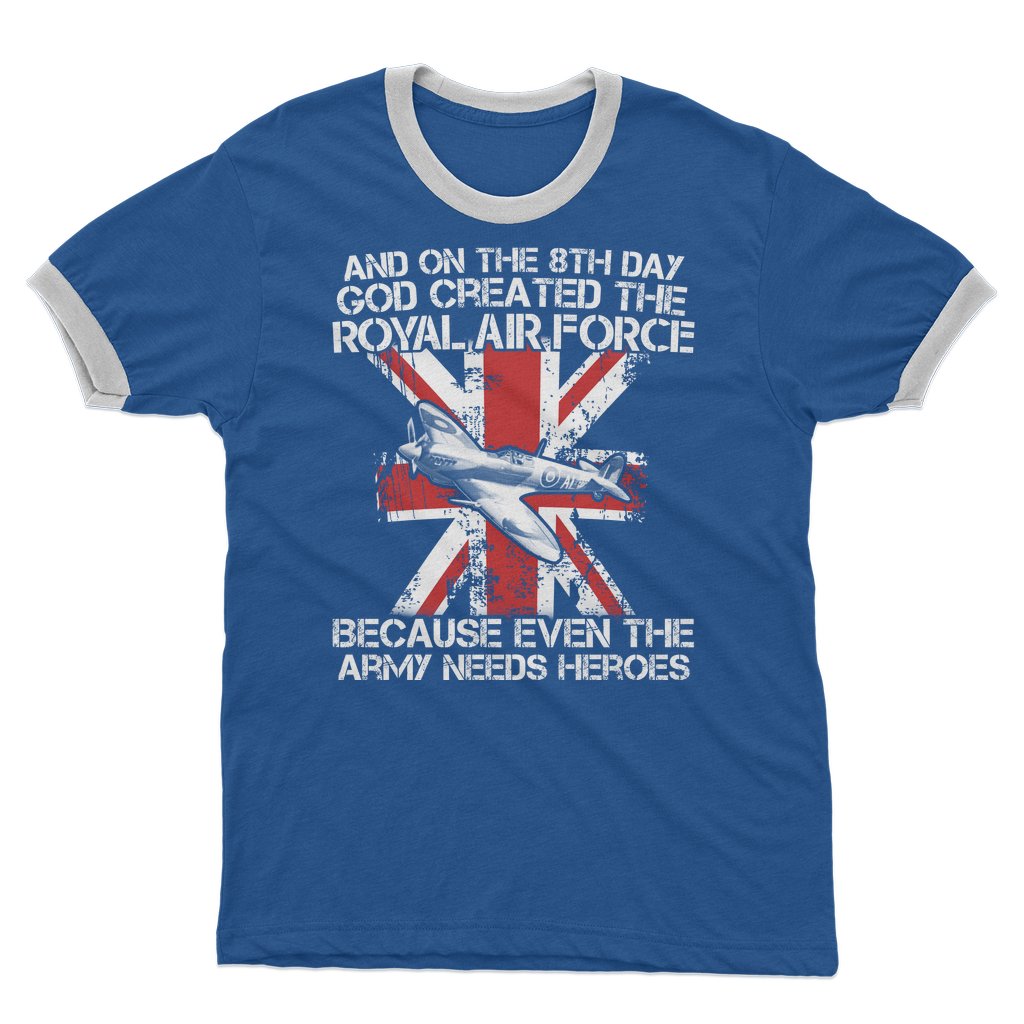 Royal Air Force Are Heroes Adult Ringer T-Shirt