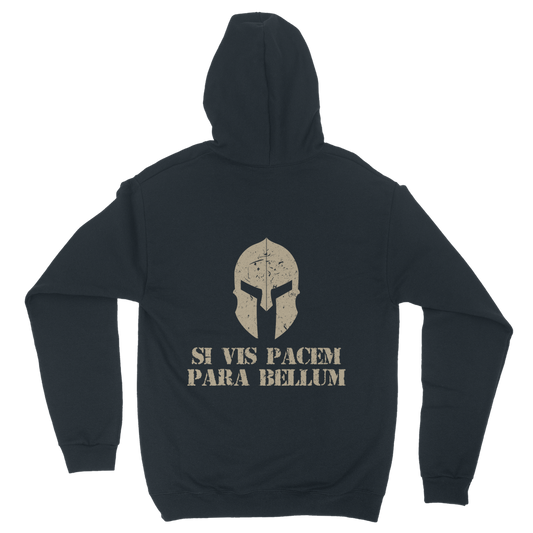 Spartan x Si Vis Pacem Para Bellum (Back print) Classic Adult Hoodie