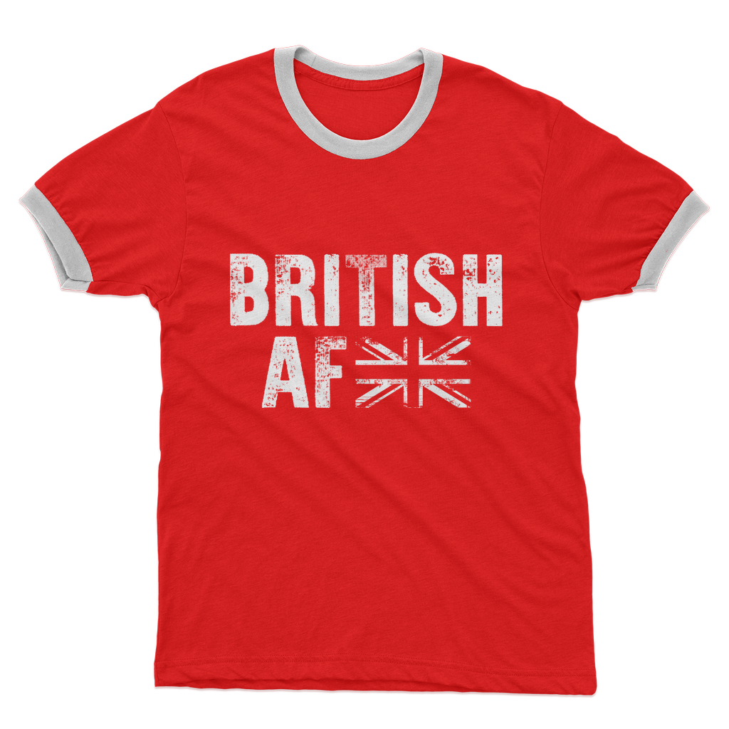 British AF Adult Ringer T-Shirt